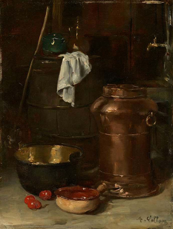 Nature morte au pot de cuivre